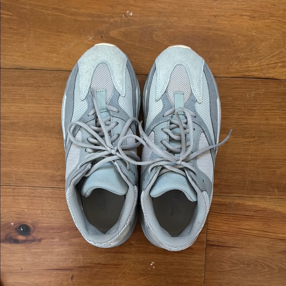 YEEZY 700 INTERTIA Gray and Orange Sneakers - Picture 3 of 5
